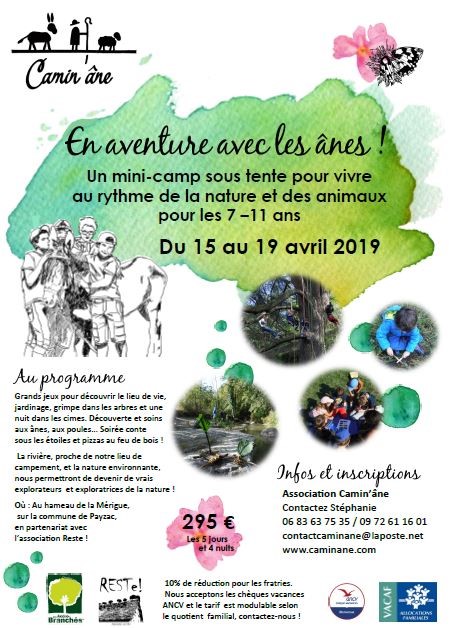 Séjour ados Mérigue 15-19 avril 2019